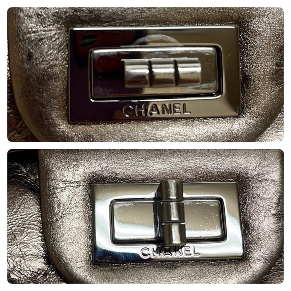 - CHANEL Metallic 2.55 Calfskin 227 Jumbo Flap - Picture 16 of 17